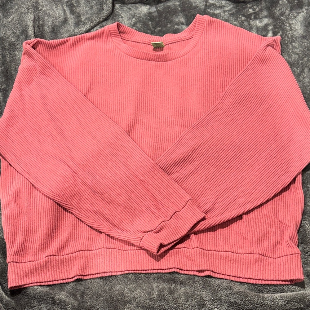 Honeydew USA Ribbed Long Sleeve Tee in Pink